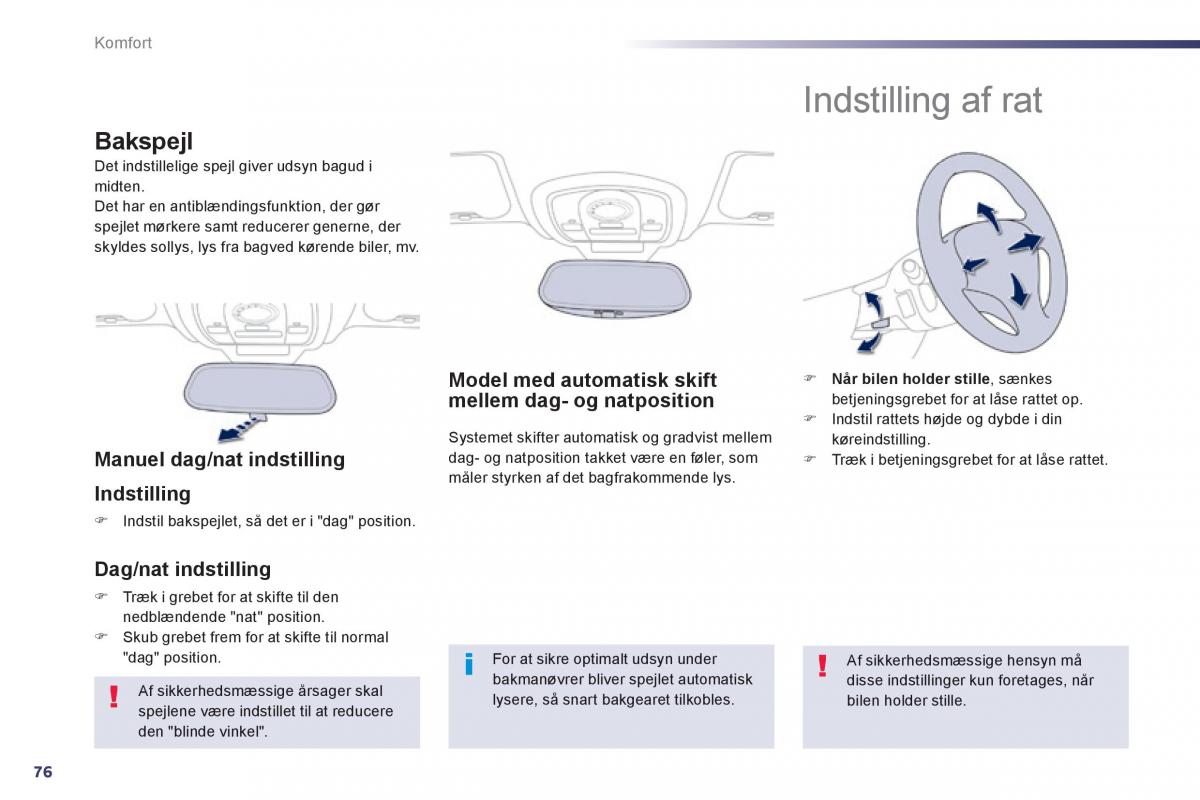 Peugeot 508 Bilens instruktionsbog / page 78