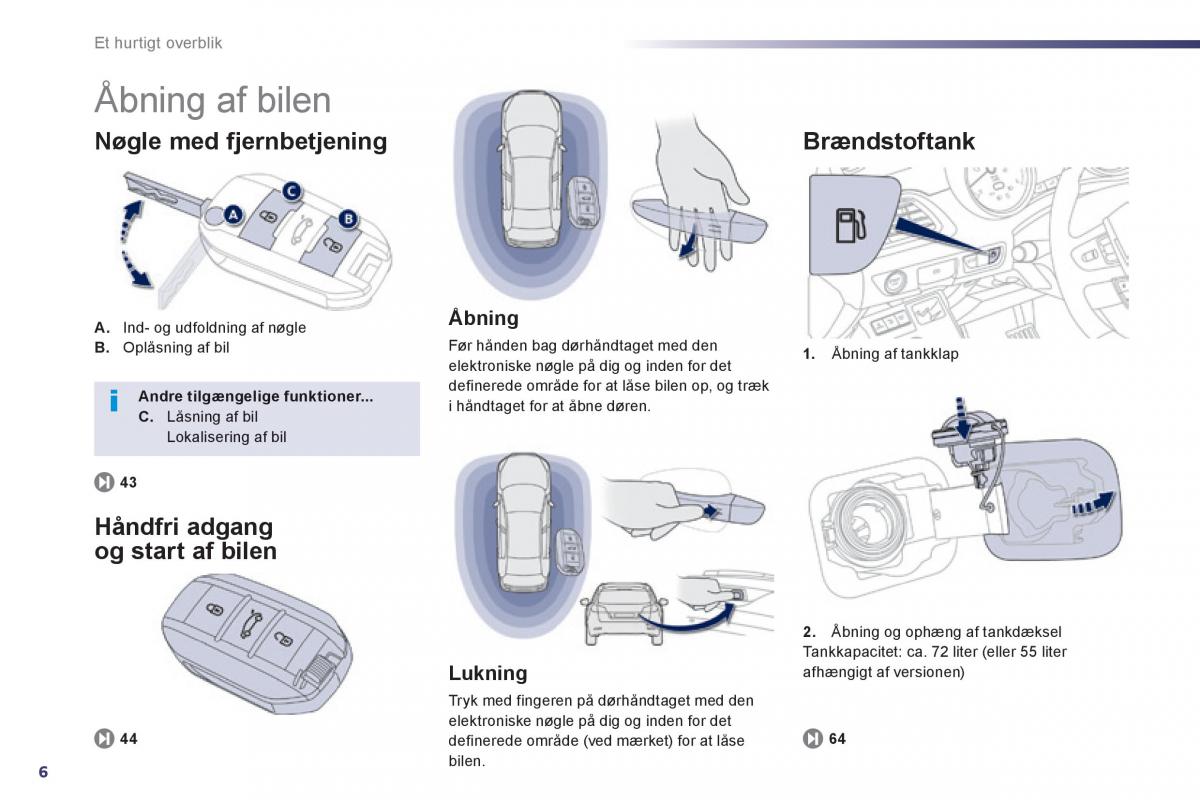 Peugeot 508 Bilens instruktionsbog / page 8