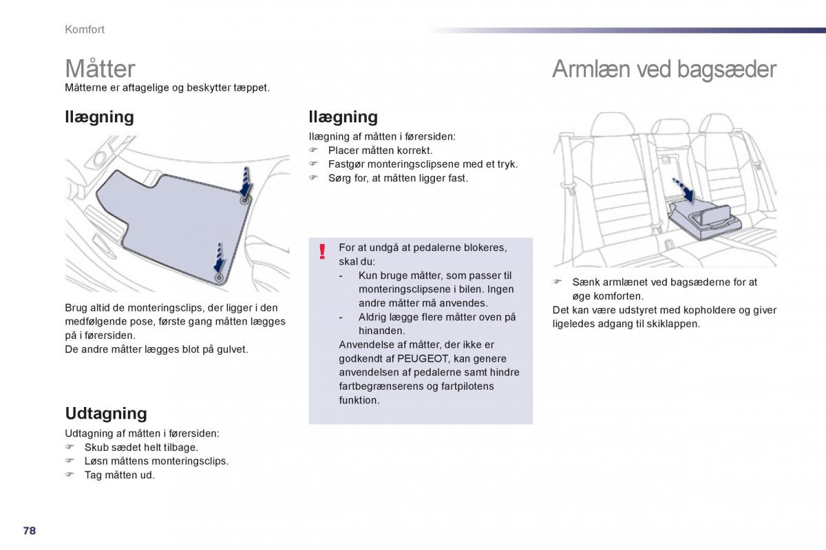 Peugeot 508 Bilens instruktionsbog / page 80