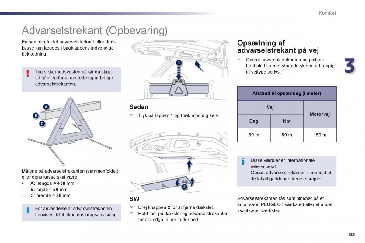 Peugeot 508 Bilens instruktionsbog / page 85