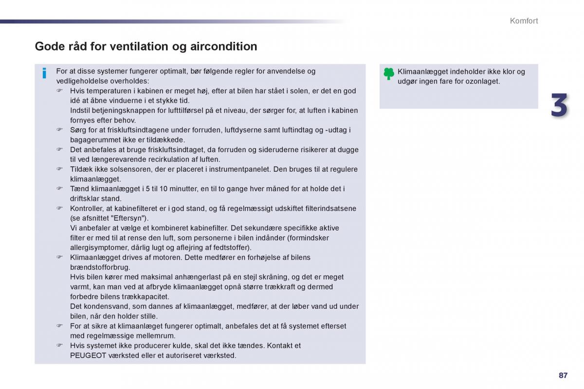 Peugeot 508 Bilens instruktionsbog / page 89