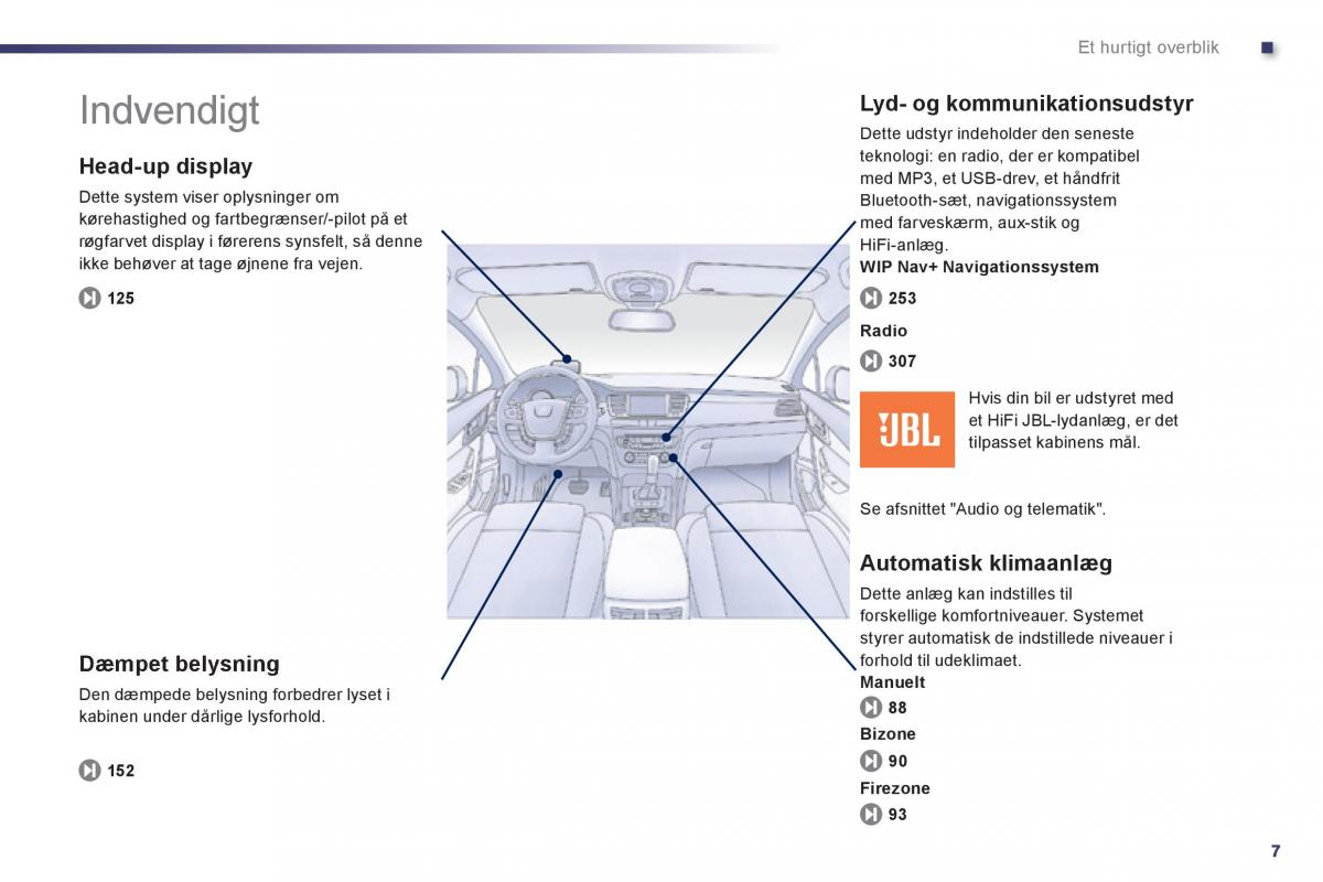 Peugeot 508 Bilens instruktionsbog / page 9