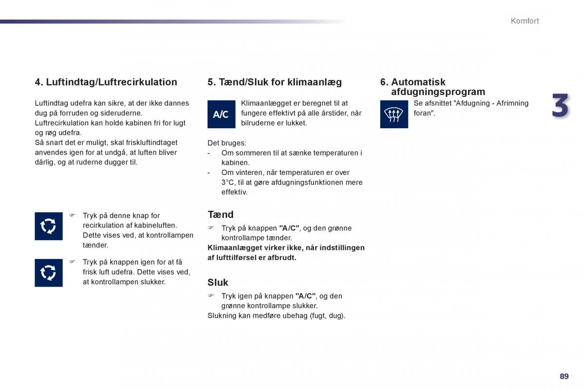 Peugeot 508 Bilens instruktionsbog / page 91