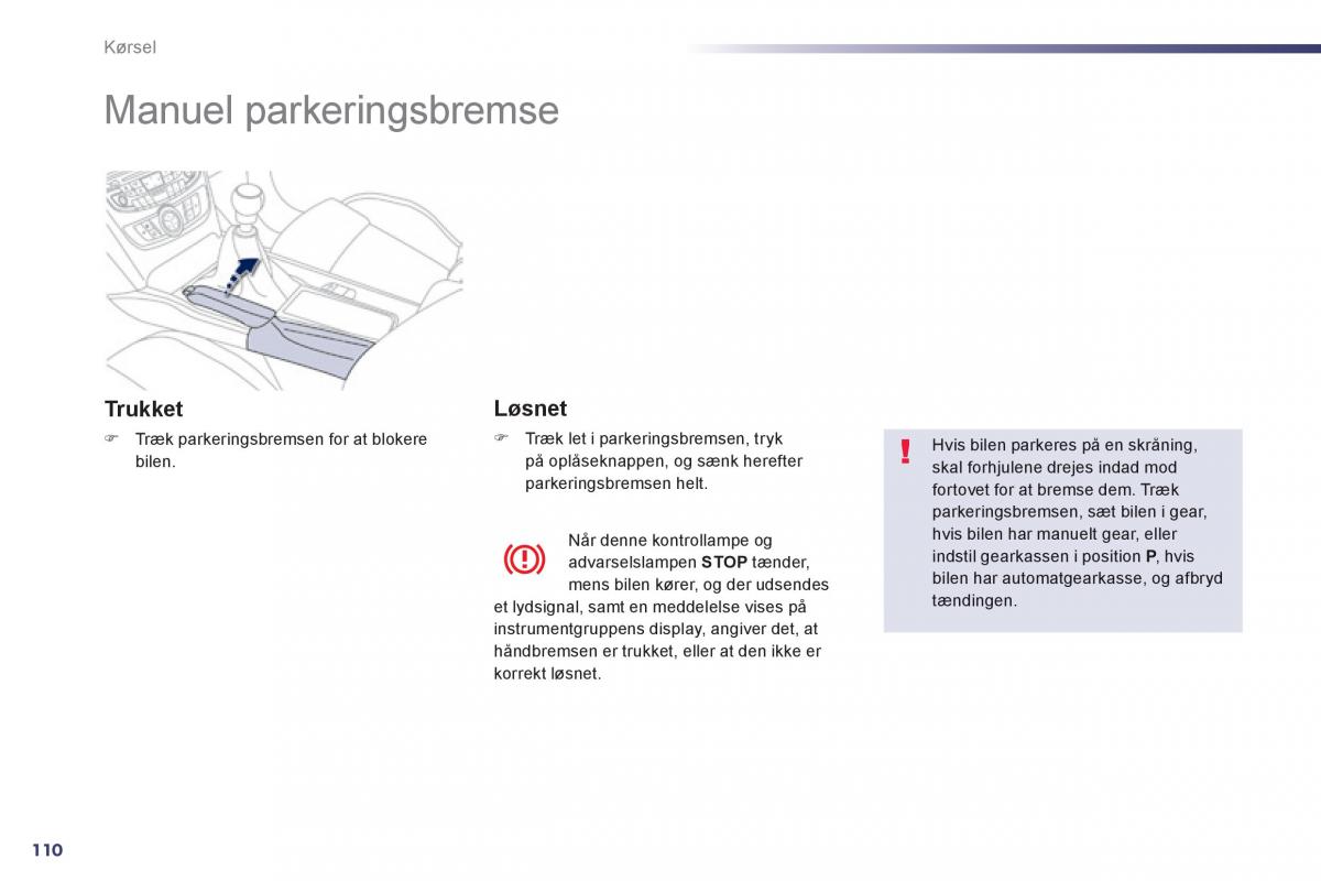 Peugeot 508 Bilens instruktionsbog / page 112