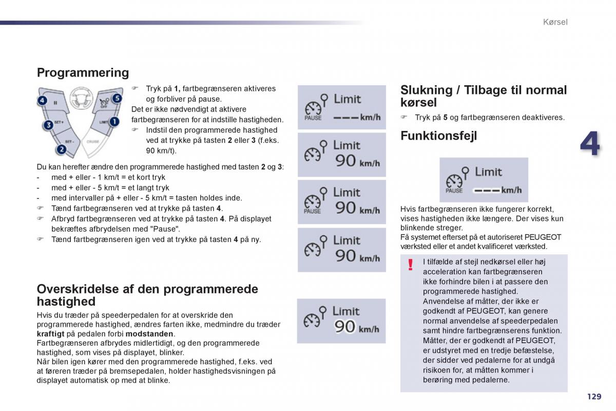 Peugeot 508 Bilens instruktionsbog / page 131