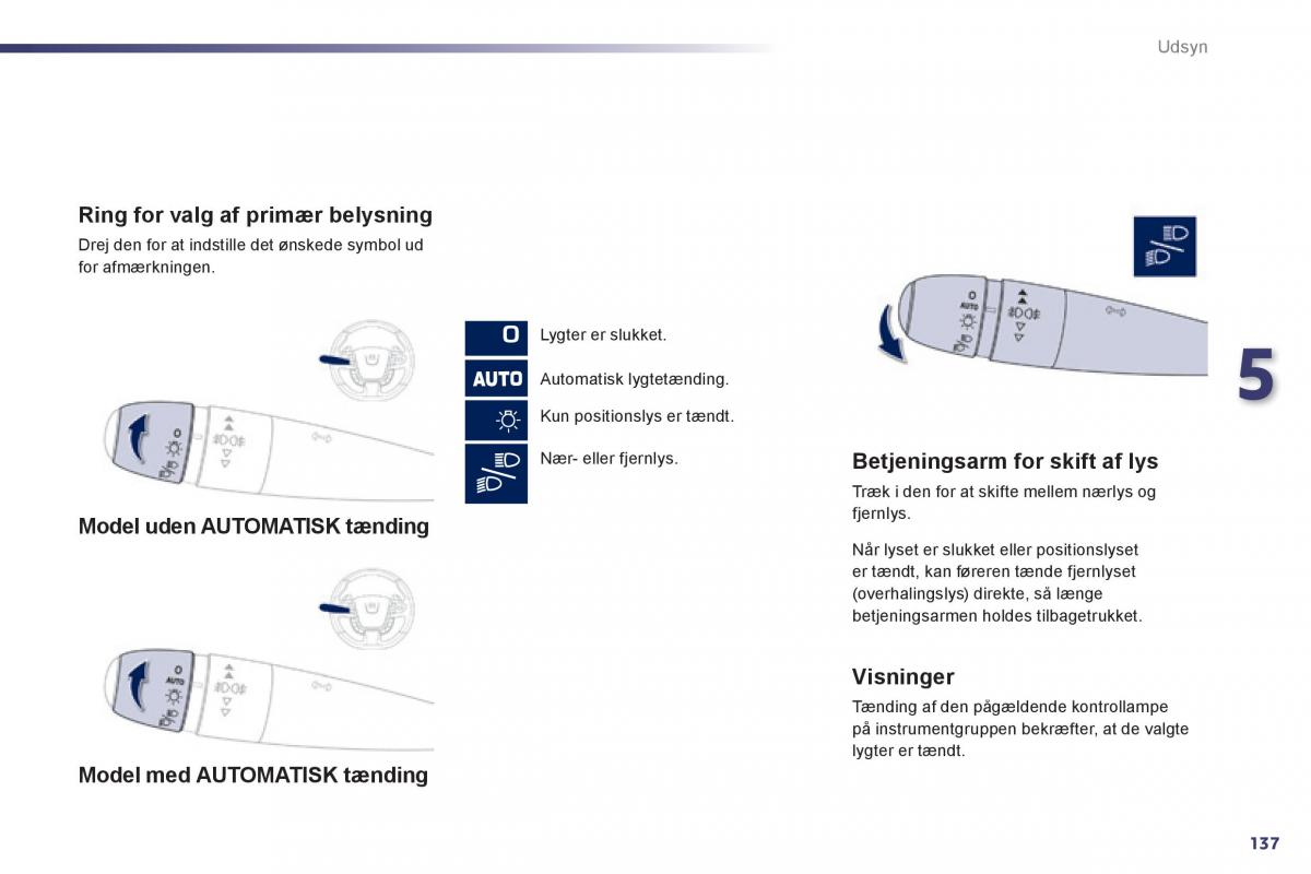 Peugeot 508 Bilens instruktionsbog / page 139