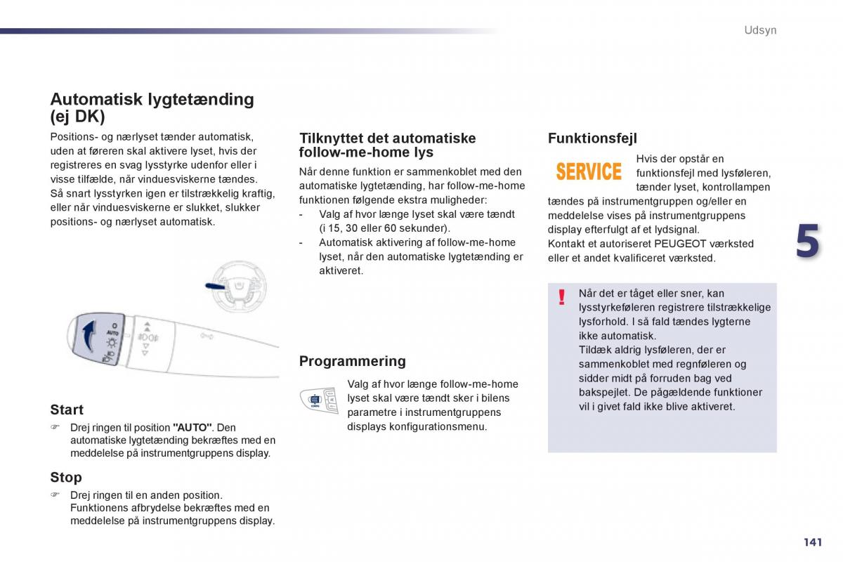 Peugeot 508 Bilens instruktionsbog / page 143