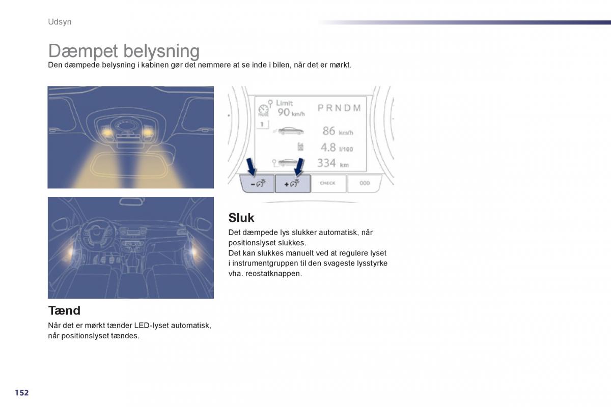 Peugeot 508 Bilens instruktionsbog / page 154