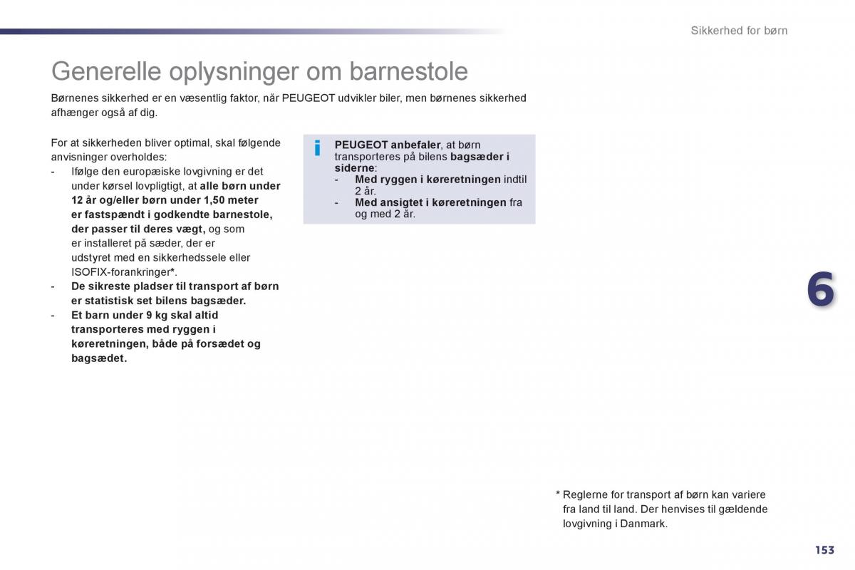 Peugeot 508 Bilens instruktionsbog / page 155