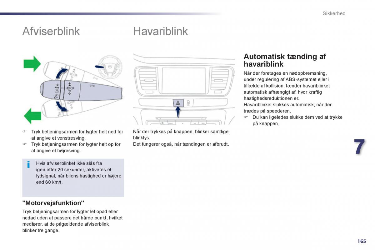 Peugeot 508 Bilens instruktionsbog / page 167