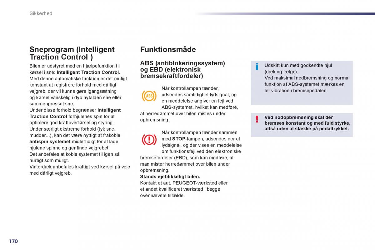 Peugeot 508 Bilens instruktionsbog / page 172