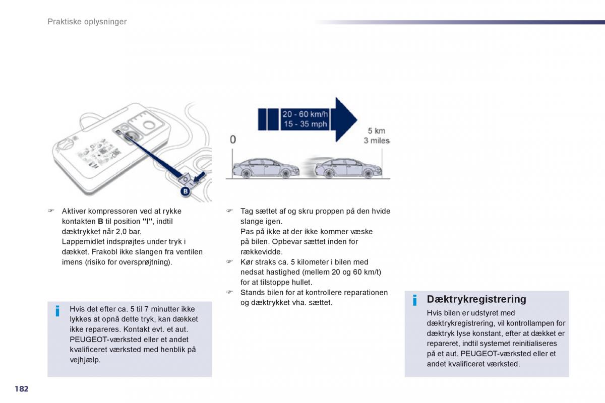 Peugeot 508 Bilens instruktionsbog / page 184