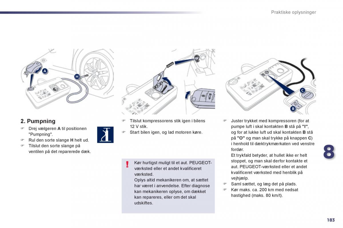 Peugeot 508 Bilens instruktionsbog / page 185