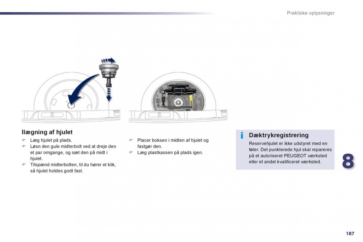 Peugeot 508 Bilens instruktionsbog / page 189