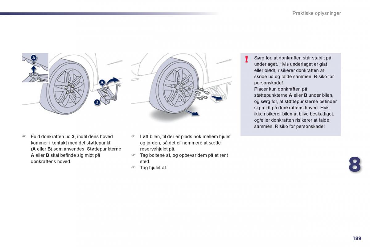 Peugeot 508 Bilens instruktionsbog / page 191