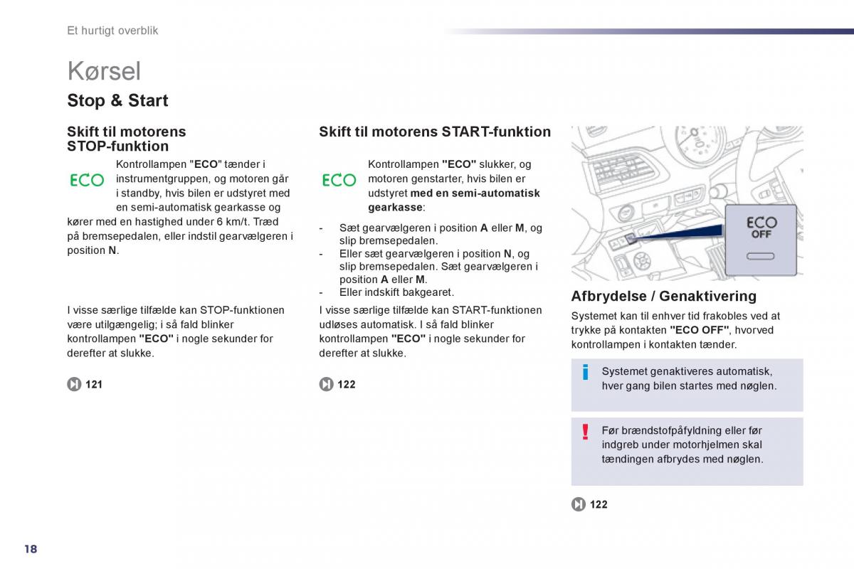 Peugeot 508 Bilens instruktionsbog / page 20