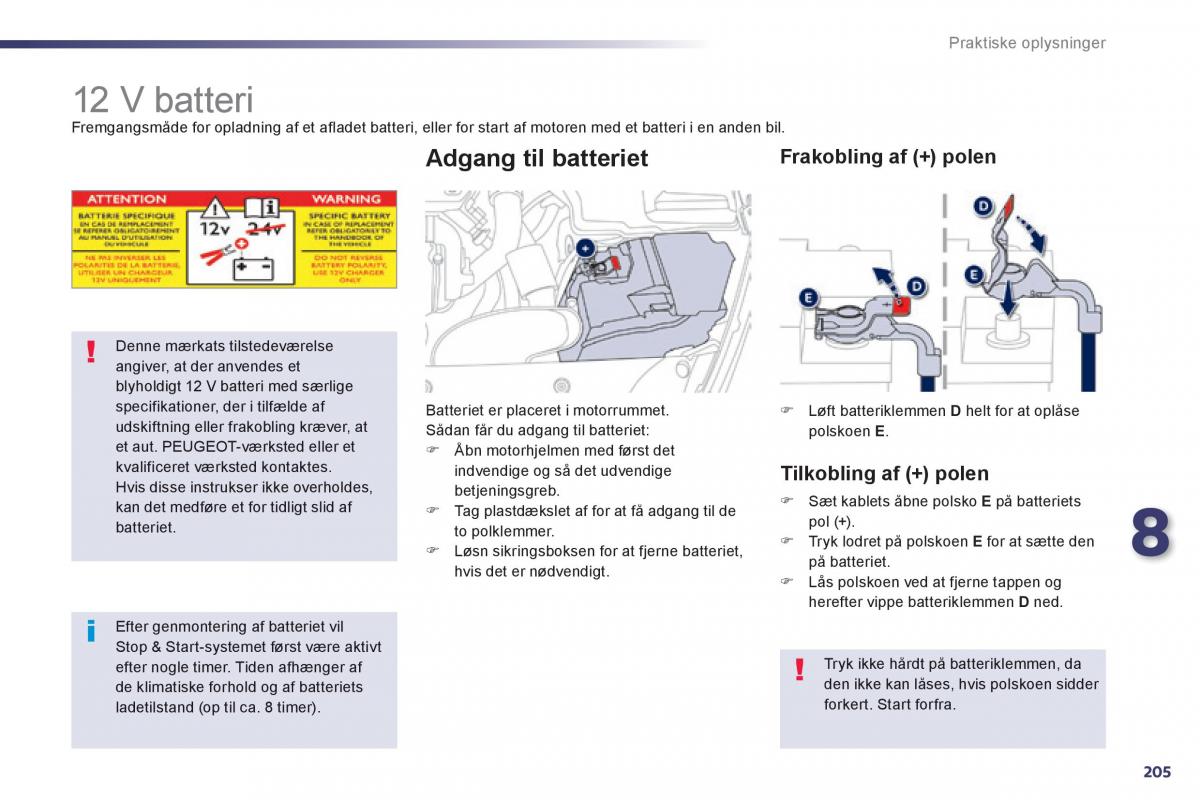 Peugeot 508 Bilens instruktionsbog / page 207