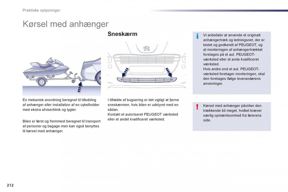 Peugeot 508 Bilens instruktionsbog / page 214