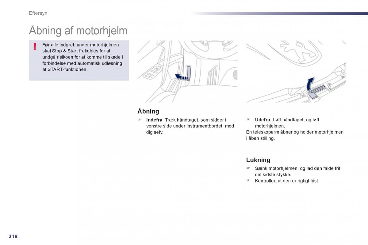 Peugeot 508 Bilens instruktionsbog / page 220