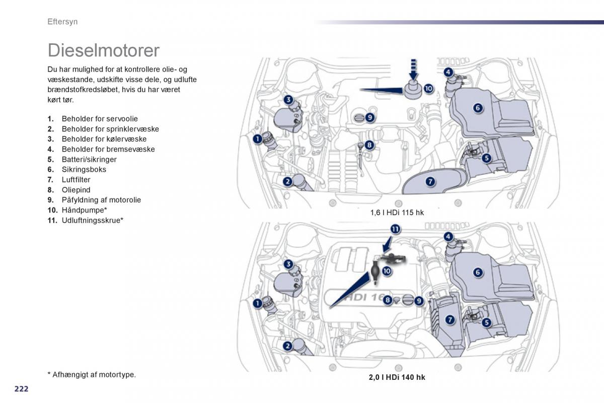 Peugeot 508 Bilens instruktionsbog / page 224