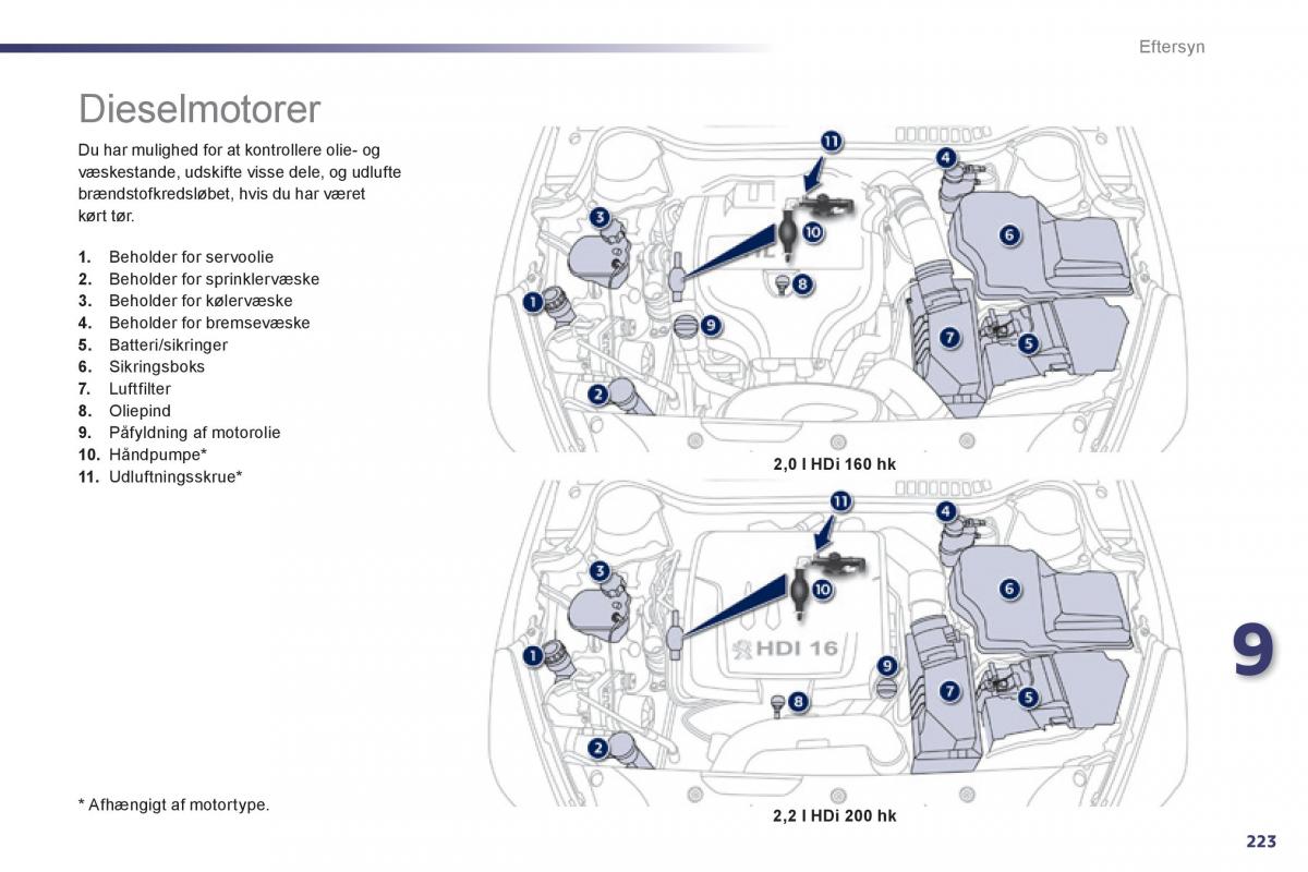 Peugeot 508 Bilens instruktionsbog / page 225