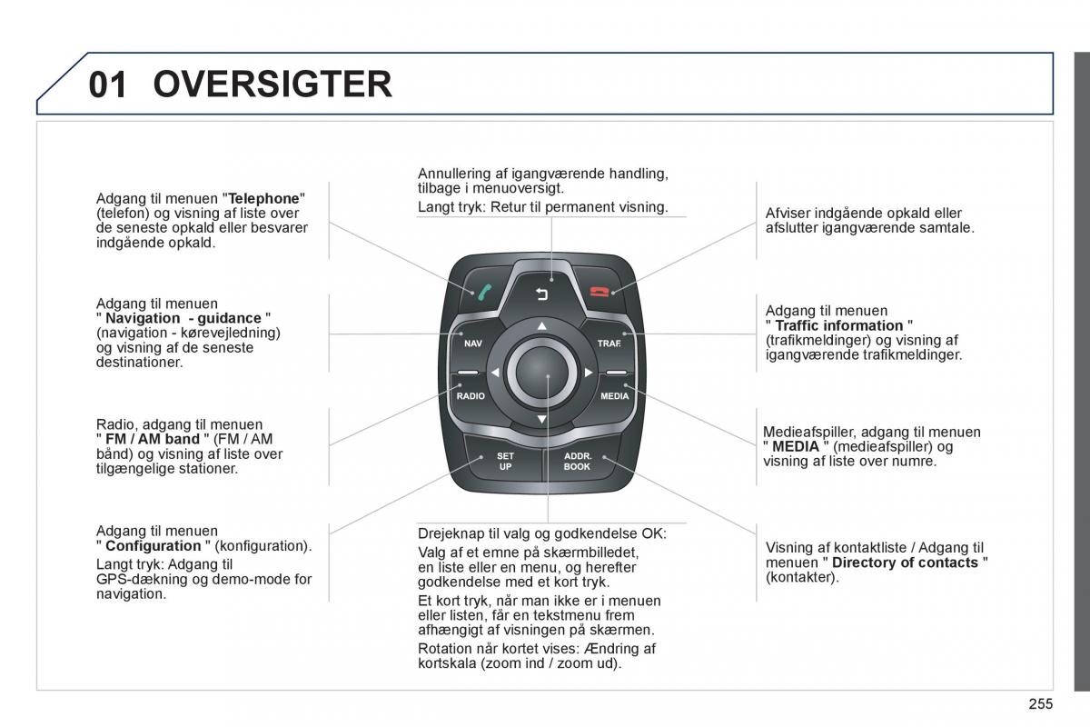 Peugeot 508 Bilens instruktionsbog / page 257