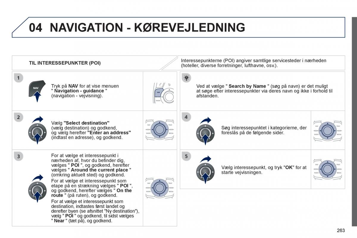 Peugeot 508 Bilens instruktionsbog / page 265