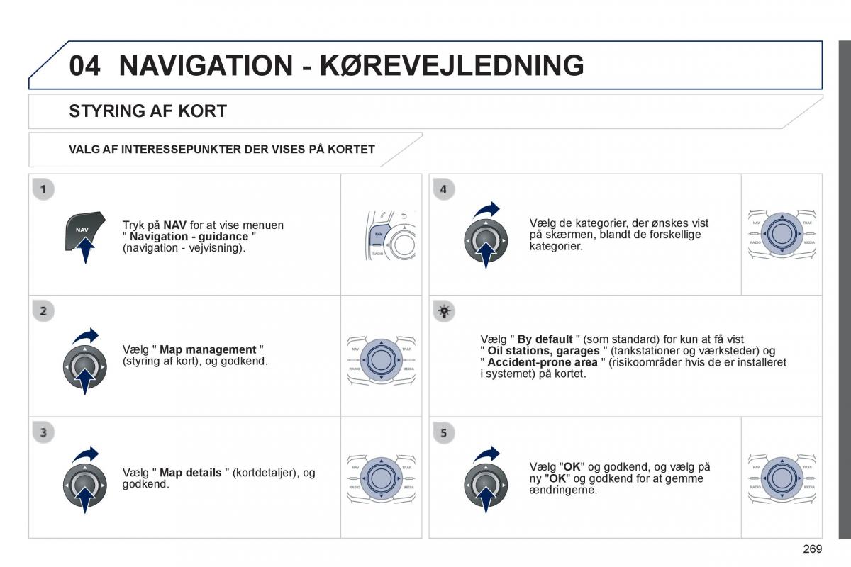 Peugeot 508 Bilens instruktionsbog / page 271