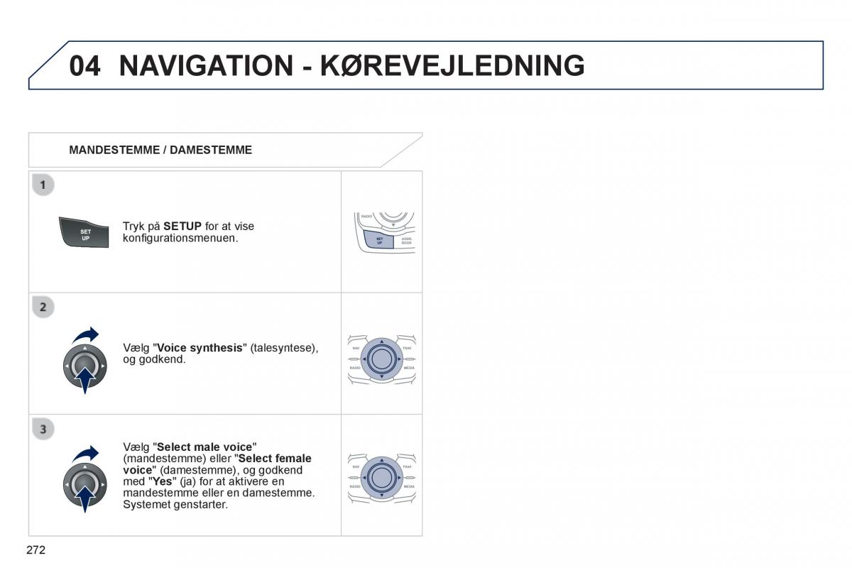 Peugeot 508 Bilens instruktionsbog / page 274