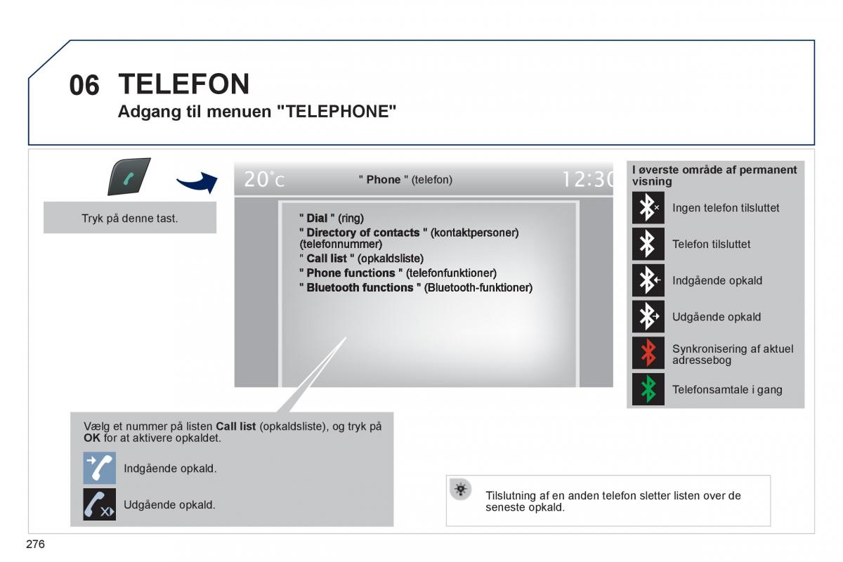 Peugeot 508 Bilens instruktionsbog / page 278