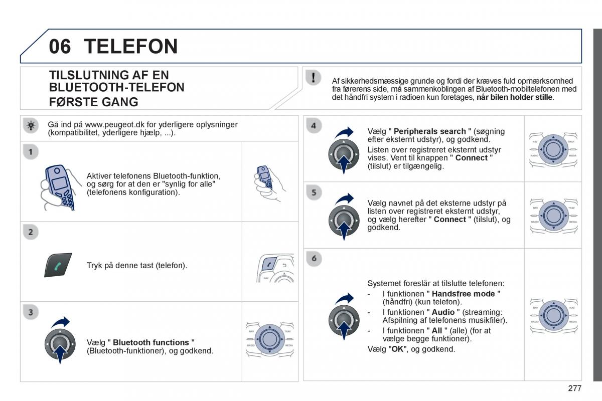 Peugeot 508 Bilens instruktionsbog / page 279