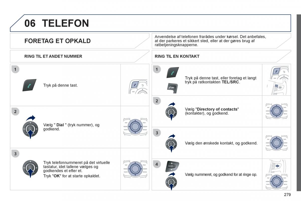 Peugeot 508 Bilens instruktionsbog / page 281