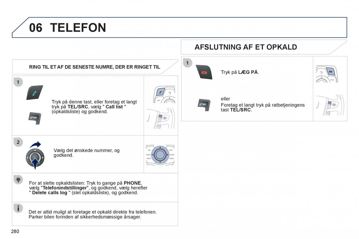 Peugeot 508 Bilens instruktionsbog / page 282