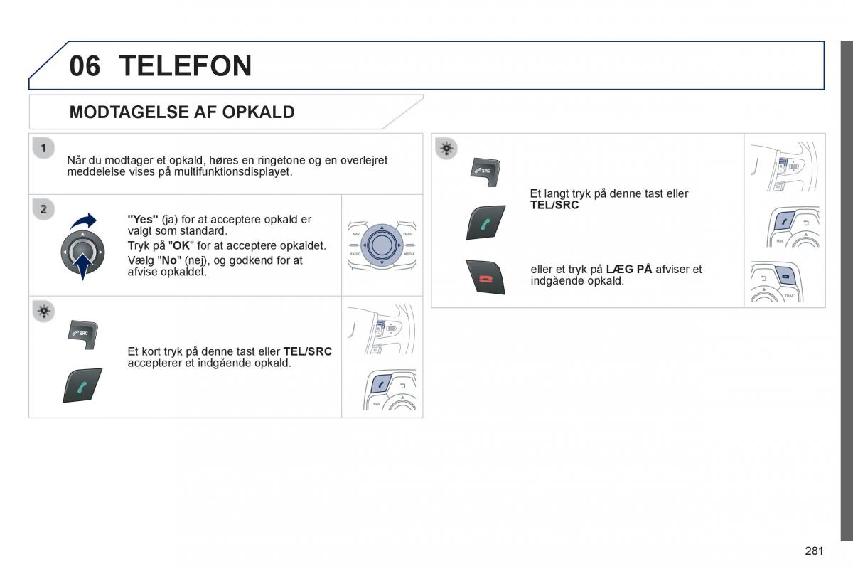 Peugeot 508 Bilens instruktionsbog / page 283