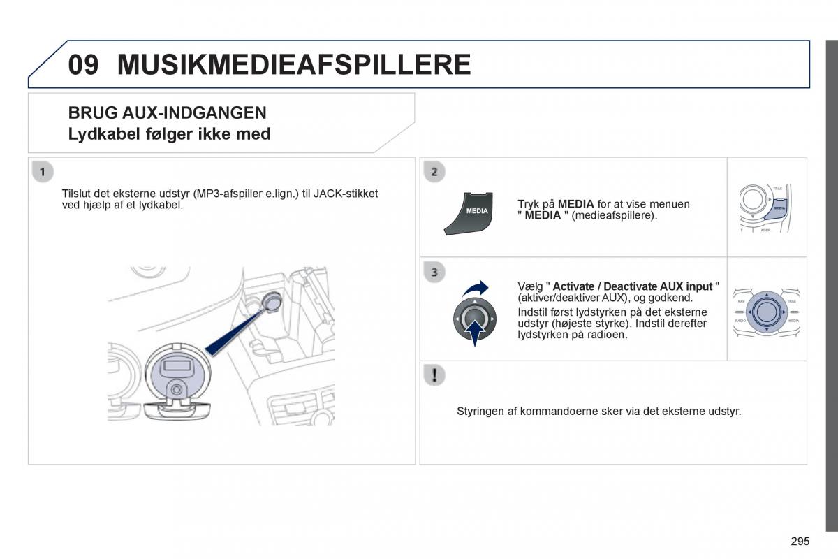 Peugeot 508 Bilens instruktionsbog / page 297