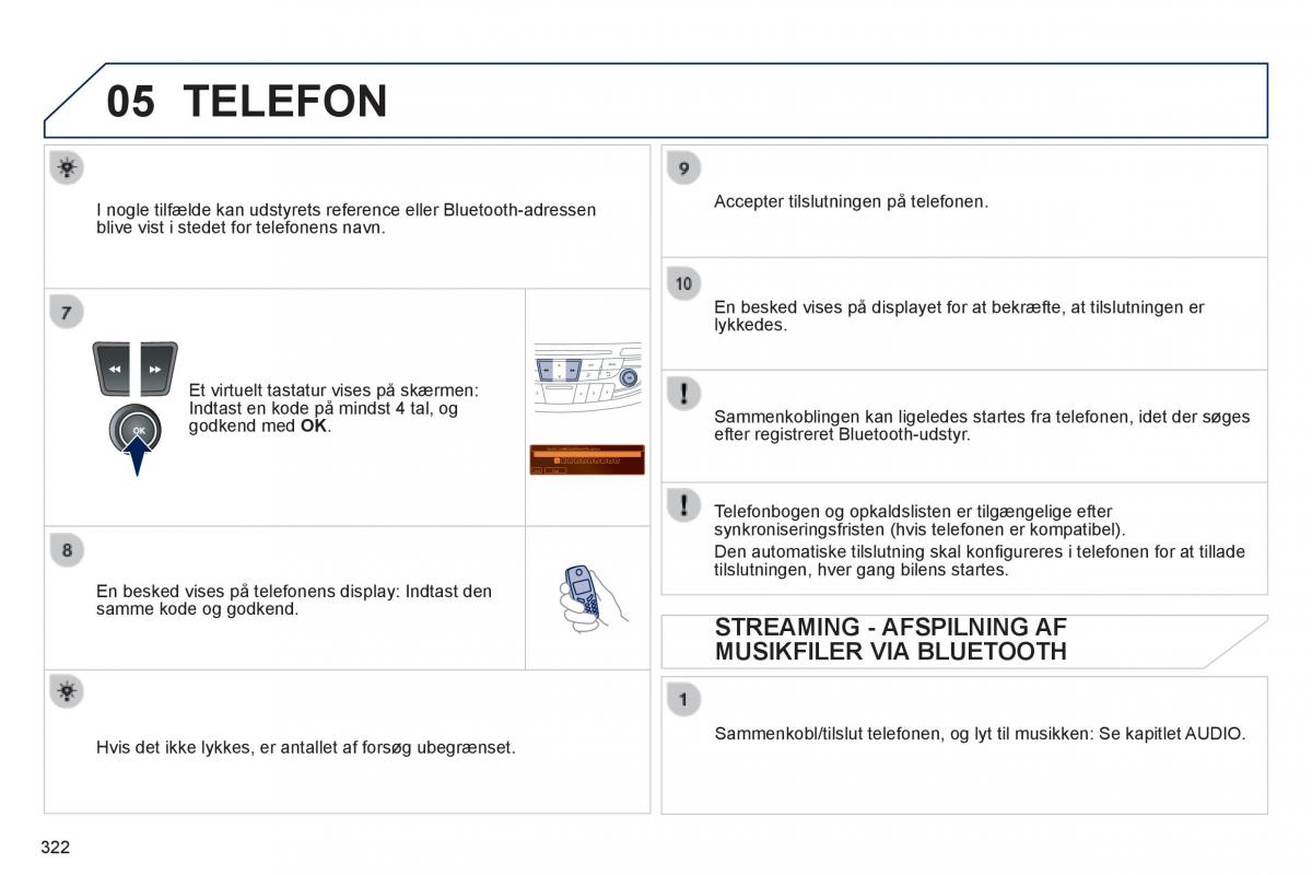 Peugeot 508 Bilens instruktionsbog / page 324