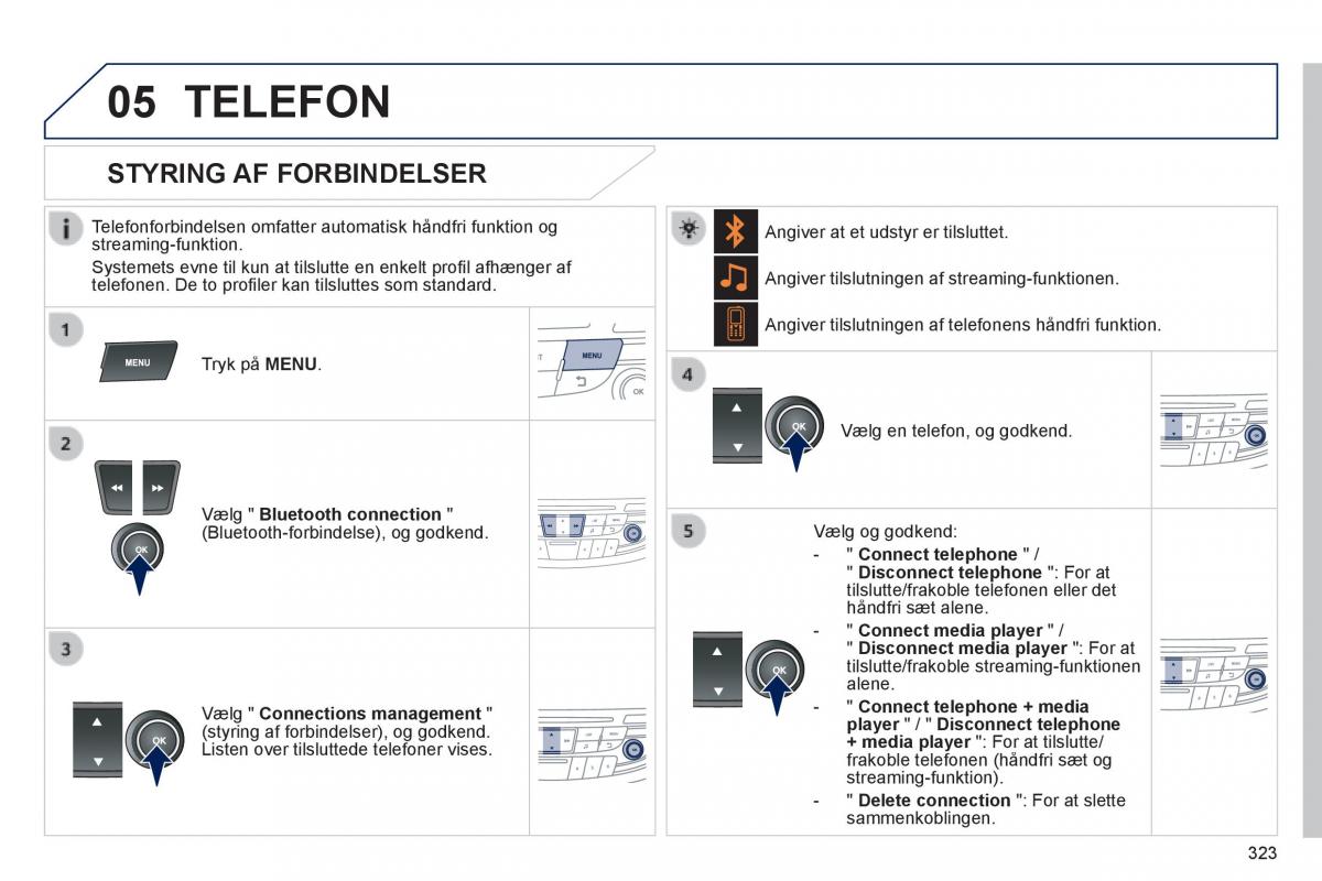 Peugeot 508 Bilens instruktionsbog / page 325