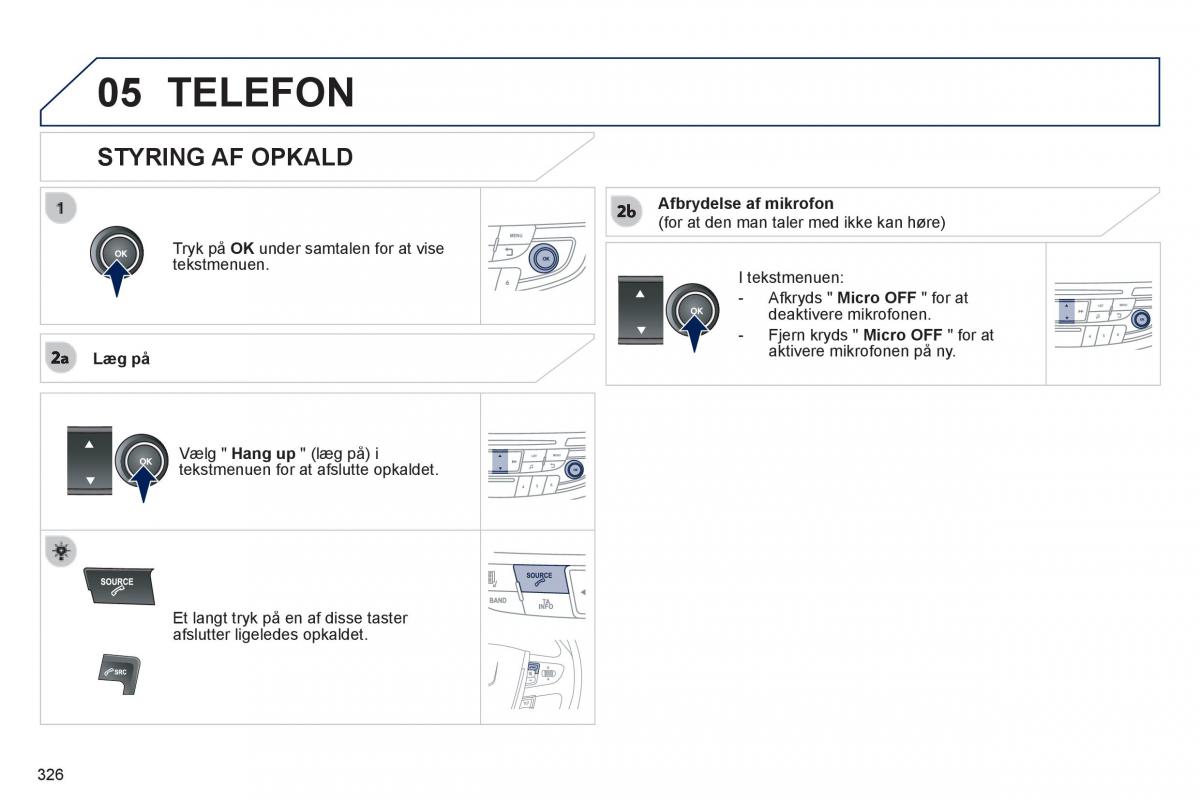 Peugeot 508 Bilens instruktionsbog / page 328