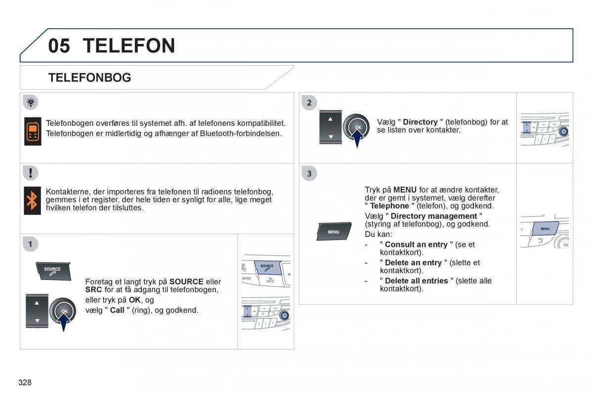 Peugeot 508 Bilens instruktionsbog / page 330