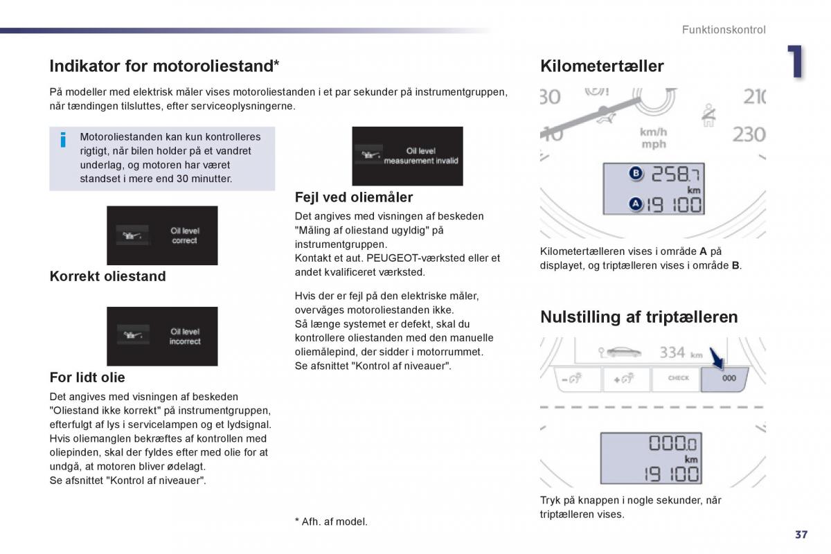 Peugeot 508 Bilens instruktionsbog / page 39