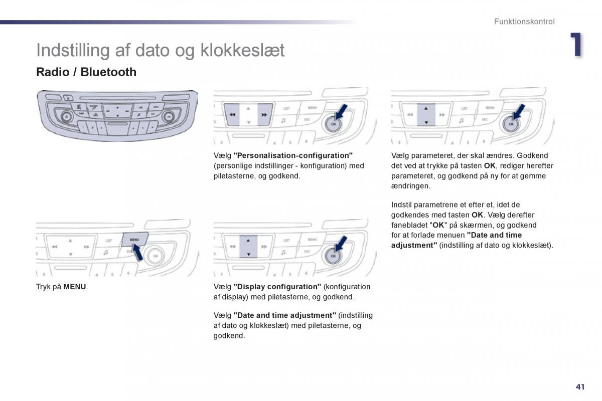 Peugeot 508 Bilens instruktionsbog / page 43