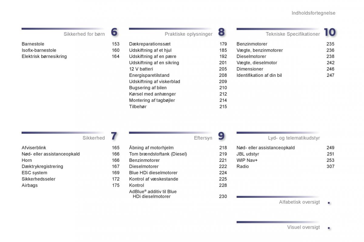 Peugeot 508 Bilens instruktionsbog / page 5