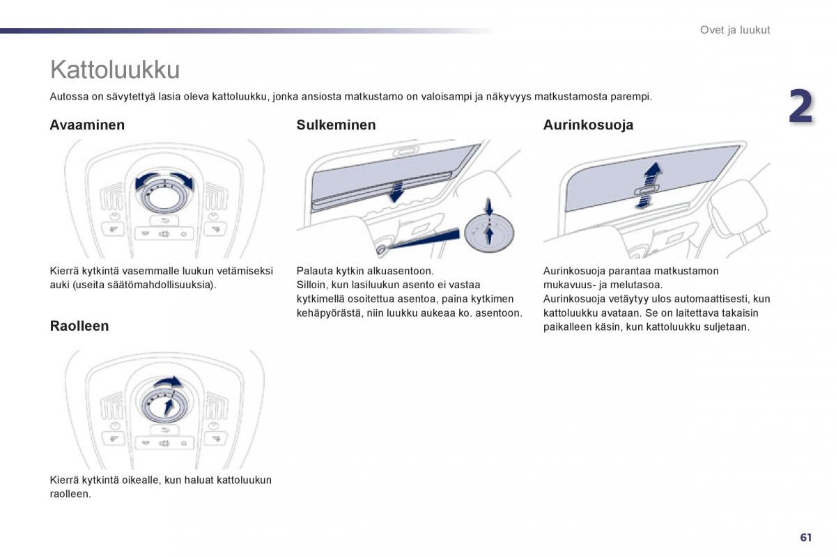 Peugeot 508 omistajan kasikirja / page 63