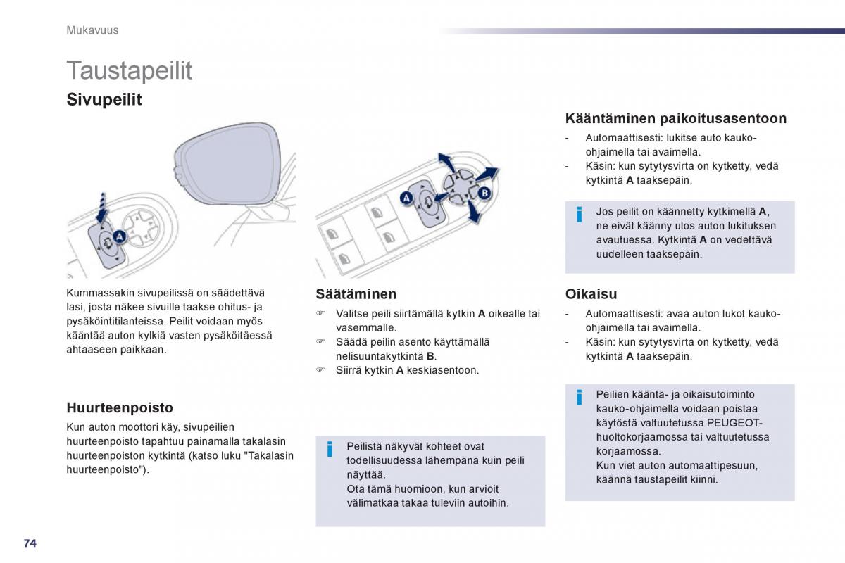 Peugeot 508 omistajan kasikirja / page 76