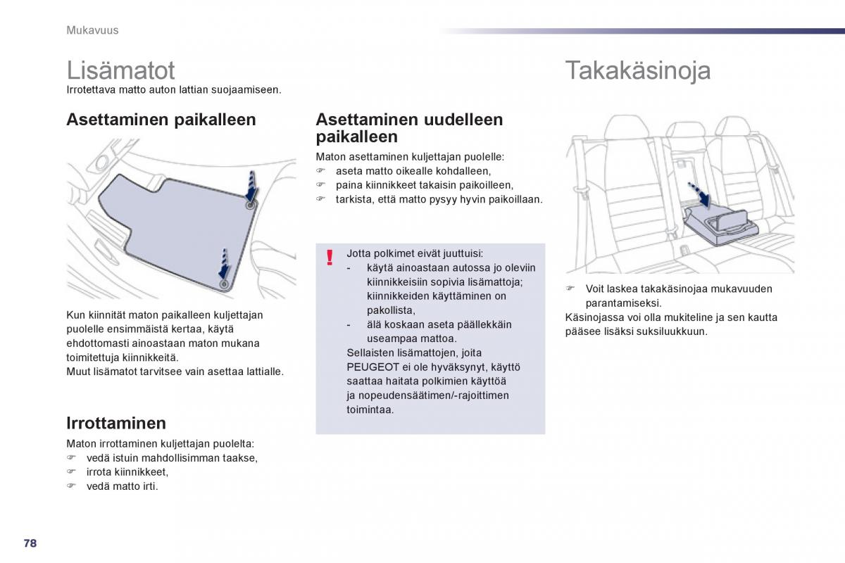 Peugeot 508 omistajan kasikirja / page 80