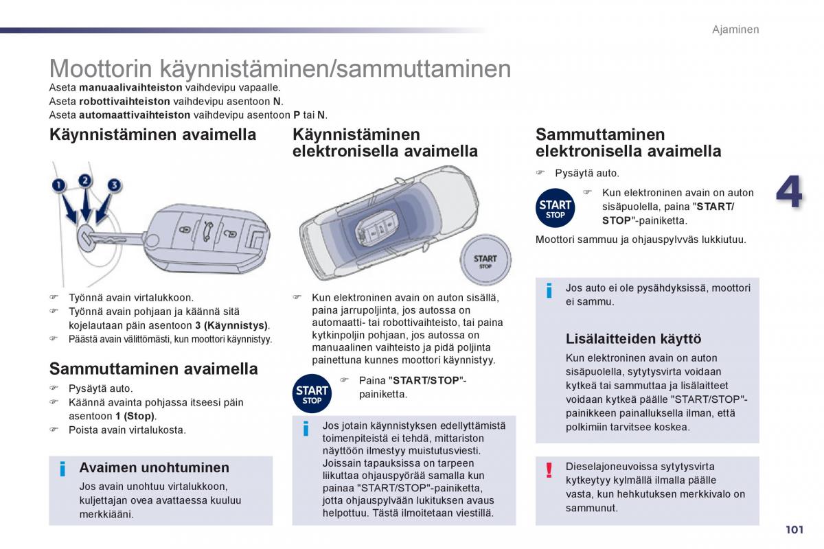 Peugeot 508 omistajan kasikirja / page 103