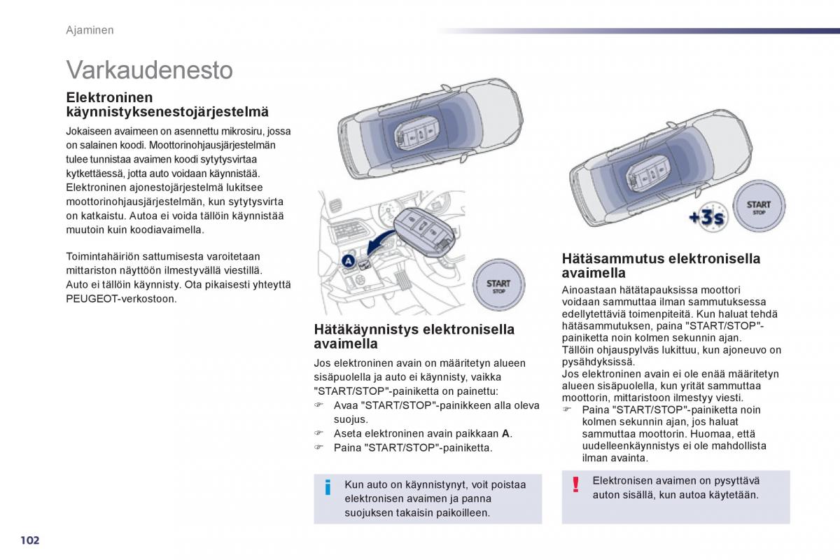 Peugeot 508 omistajan kasikirja / page 104