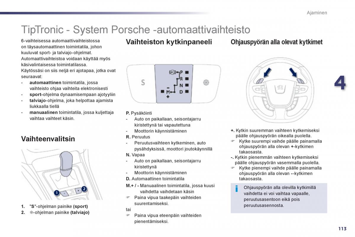 Peugeot 508 omistajan kasikirja / page 115