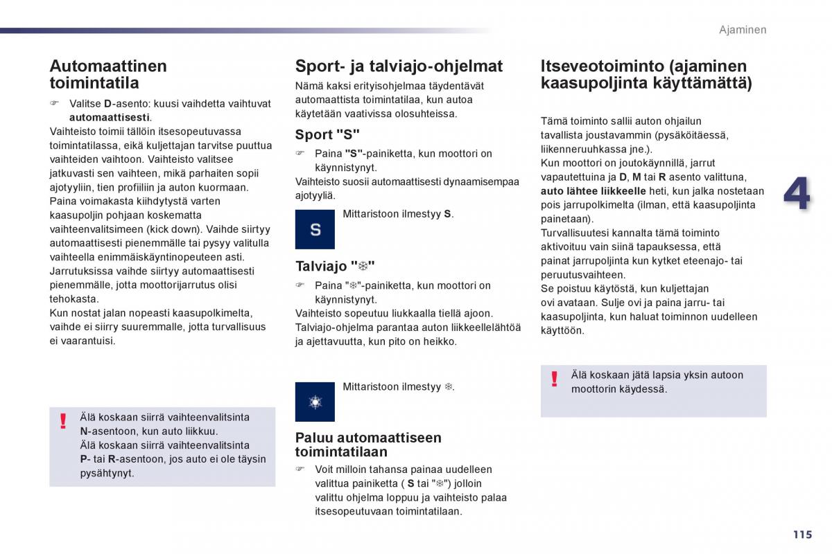 Peugeot 508 omistajan kasikirja / page 117