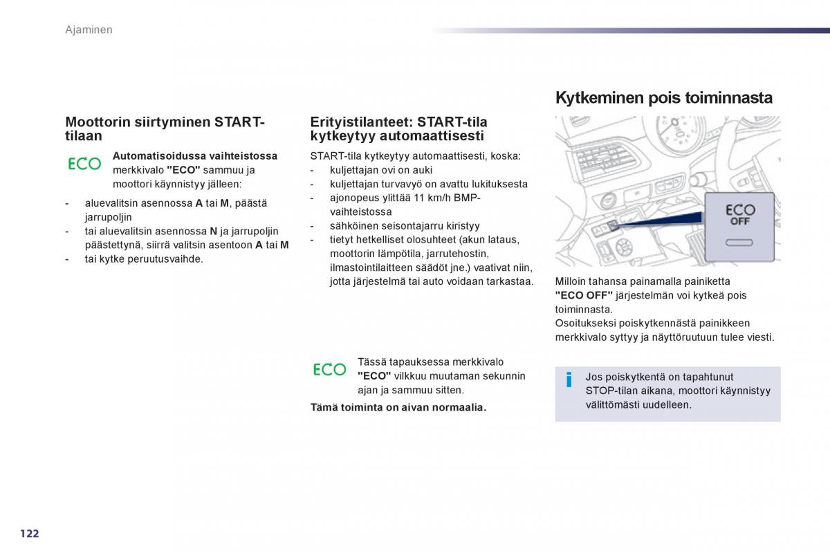 Peugeot 508 omistajan kasikirja / page 124